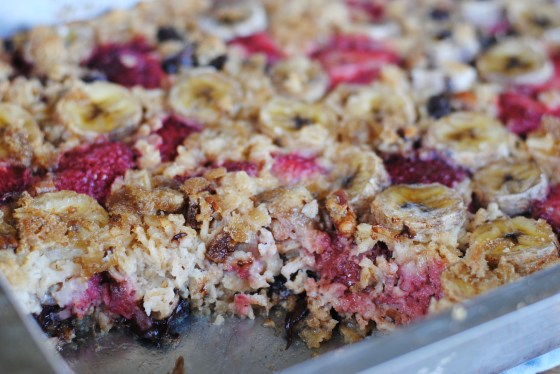 strawberry and cchip baked oatmeal