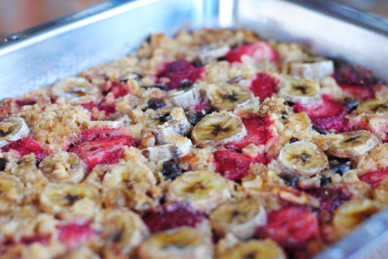 strawberry and cchip baked oatmeal