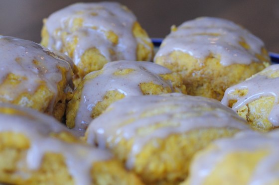 glazed scones pumpkin scones