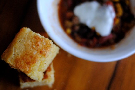 taco soup and cornbread